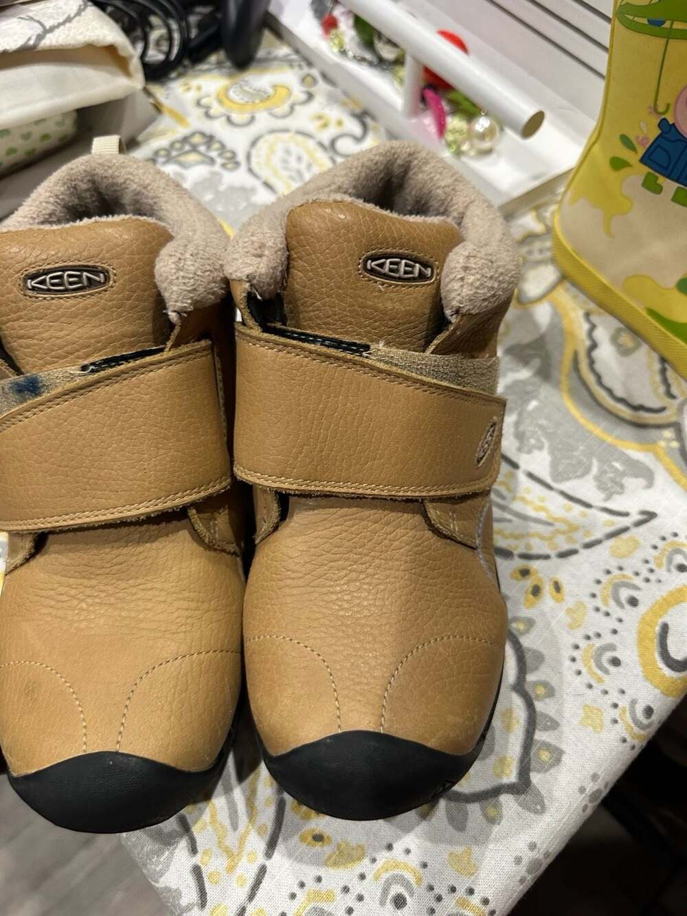Keen Kootenay III Mid WP Boots Size 2Y Brown Waterproof Winter Snow
